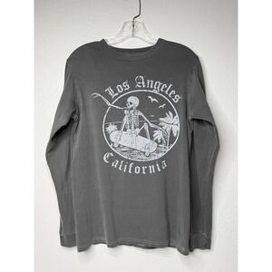Full Tilt Los Angeles CA Graphic Gray T-Shirt Size XS‎ Skate Surf Beach Skeleton